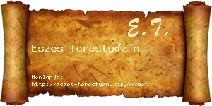 Eszes Terestyén névjegykártya